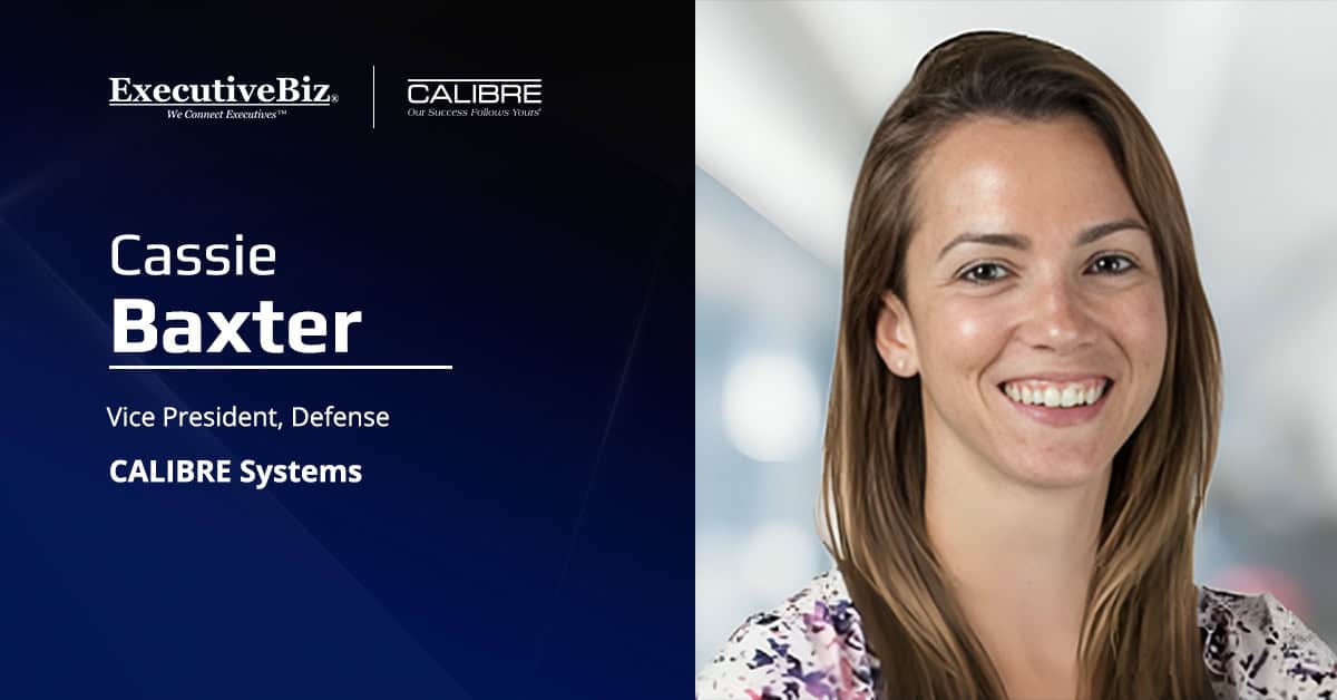 Cassie Baxter. Cassie Baxter has been promoted to vice president of the defense division at CALIBRE Systems.
