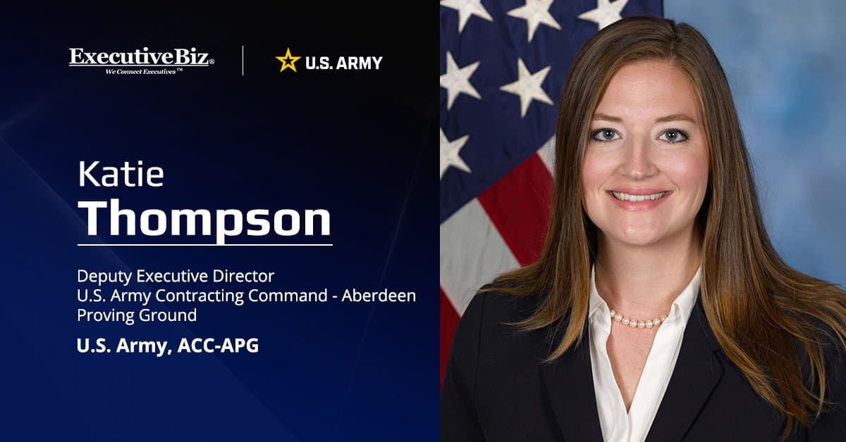 Katie Thompson. Army ACC-APG’s Katie Thompson on Army contracting reforms.