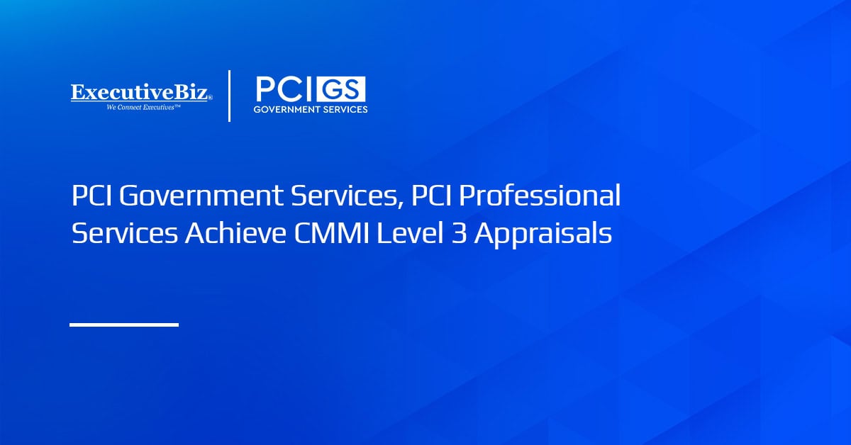 PCI GS logo. PCI GS and PCI PS have attained CMMI Level 3 appraisals for development and services.