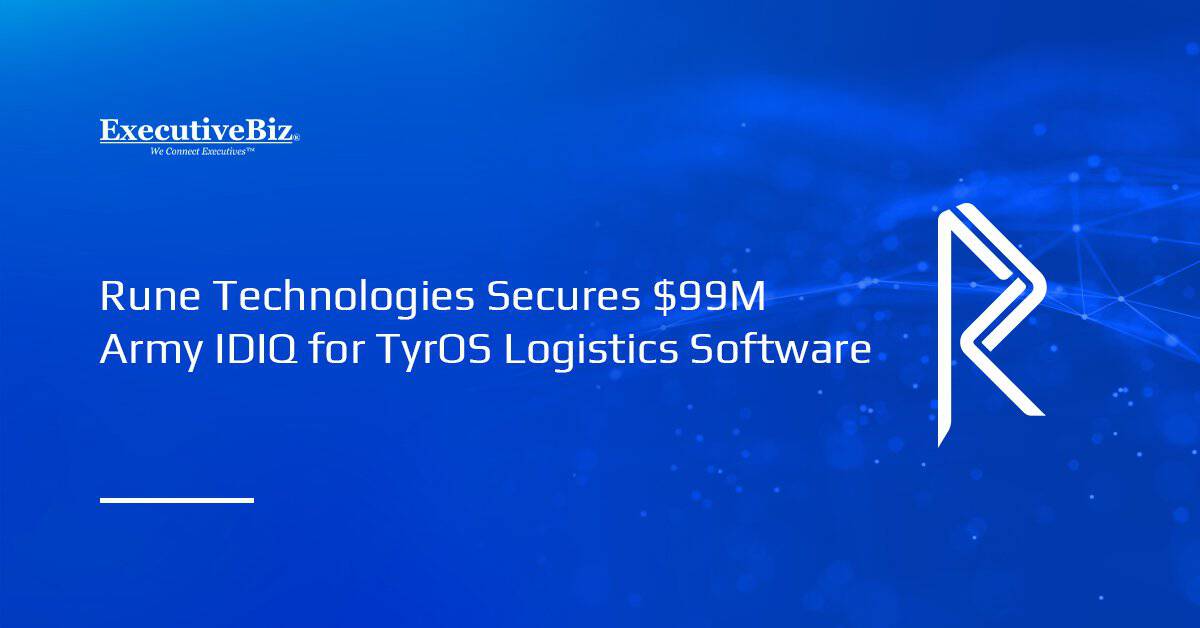 Rune Technologies logo. The U.S. Army has awarded Rune Technologies a contract to provide access to its TyrOS Software.