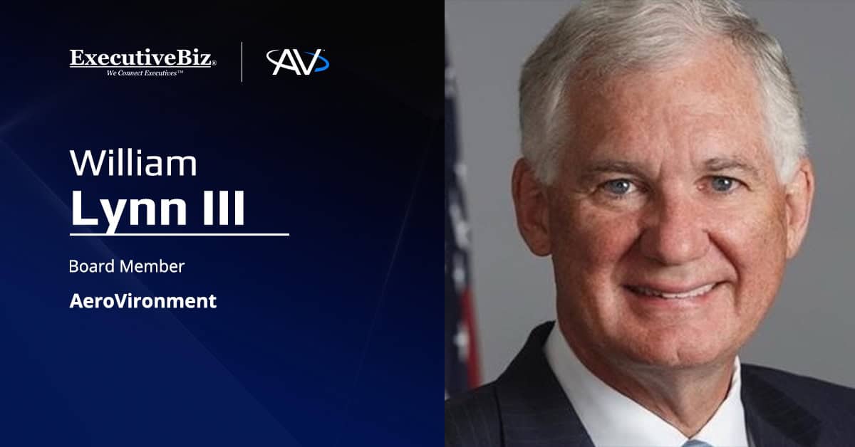 William Lynn III. The former deputy secretary of defense has joined AV's board of directors.