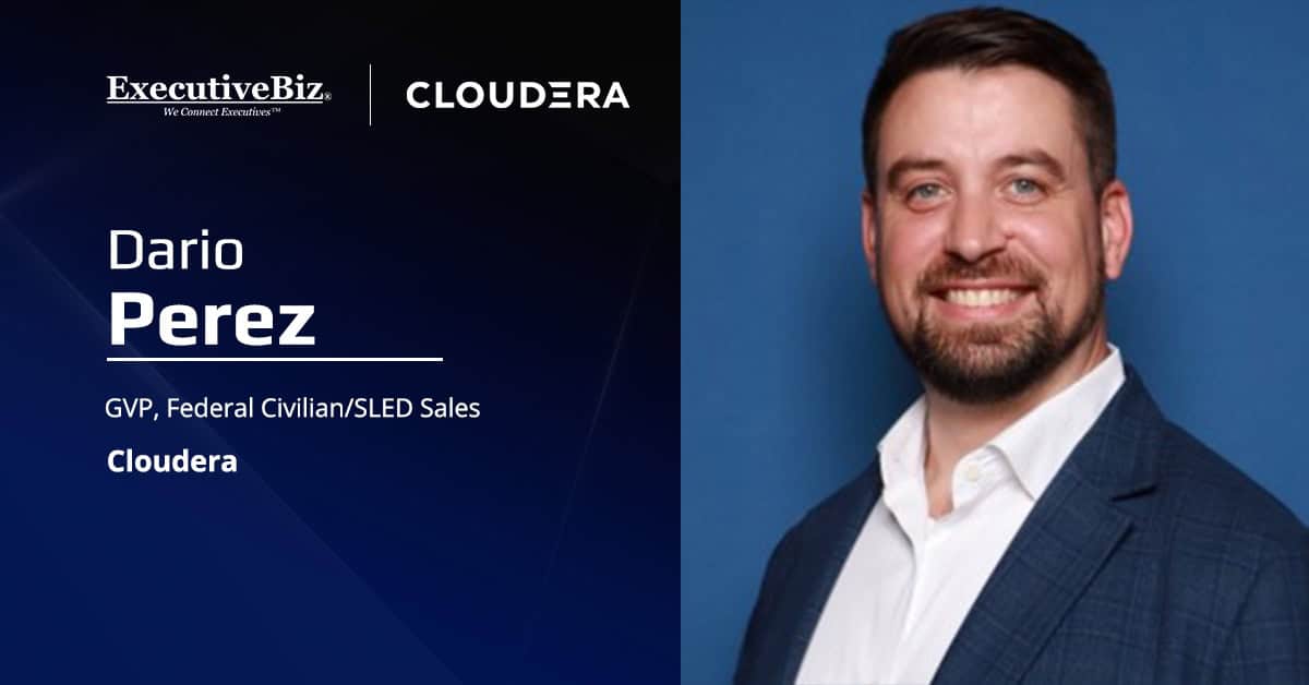 Dario Perez. The Cloudera federal civilian GVP highlighted data sovereignty principles for AI in regulated industries.