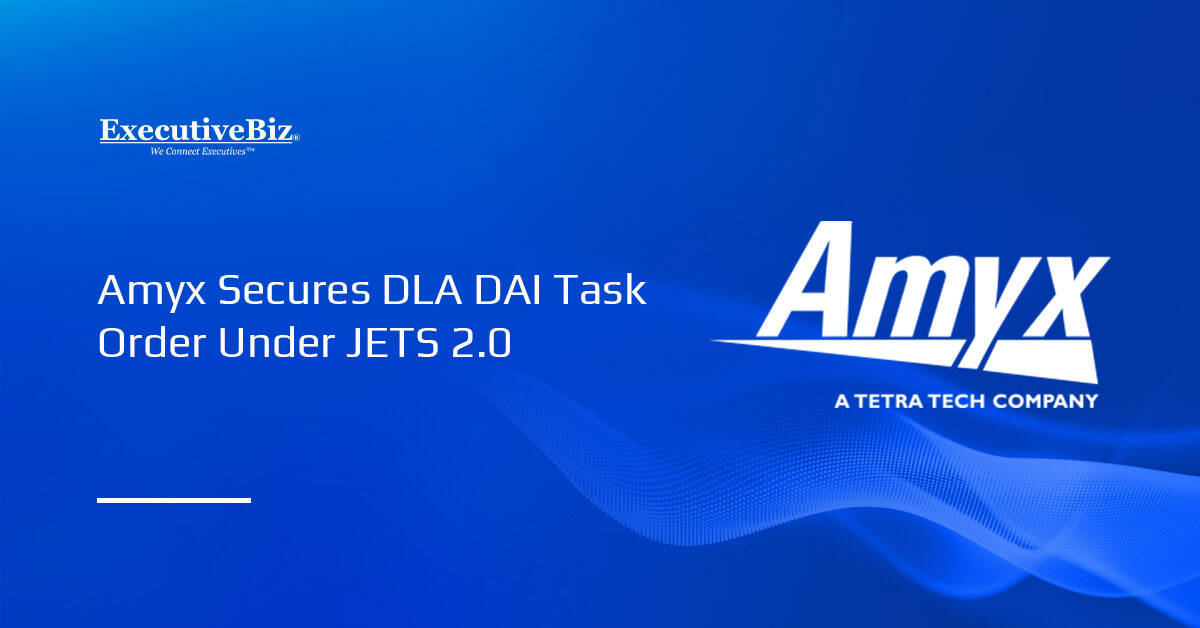 Amyx logo. Amyx has received a DLA task order to continue providing Defense Agencies Initiative PMO support.