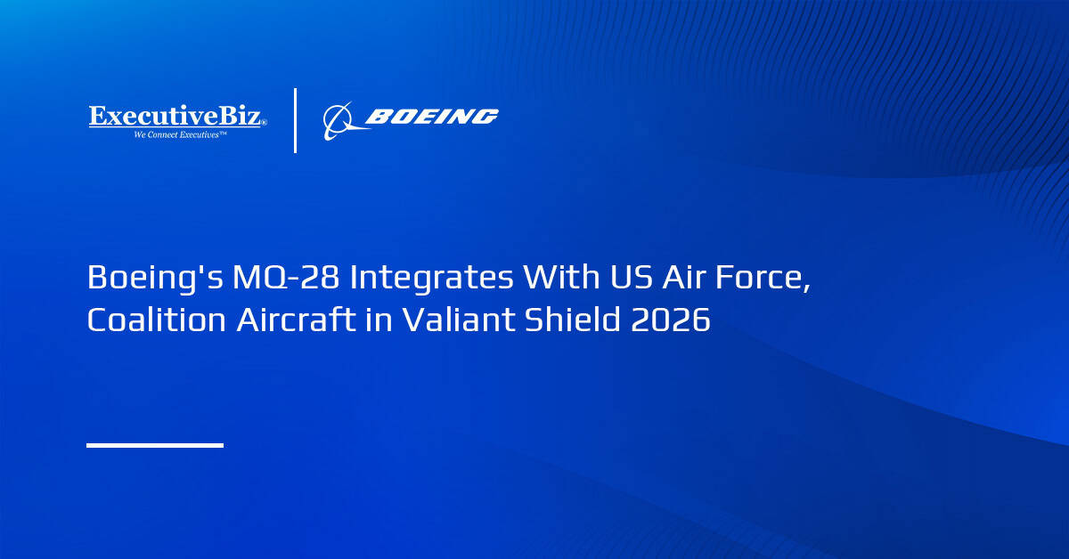 Boeing’s MQ-28 Integrates With US Air Force, Coalition Aircraft in Valiant Shield 2026 Boeing logo. Boeing’s MQ-28 Ghost Bat CCA integrated with U.S. Air Force and coalition aircraft during Valiant Shield 2026.