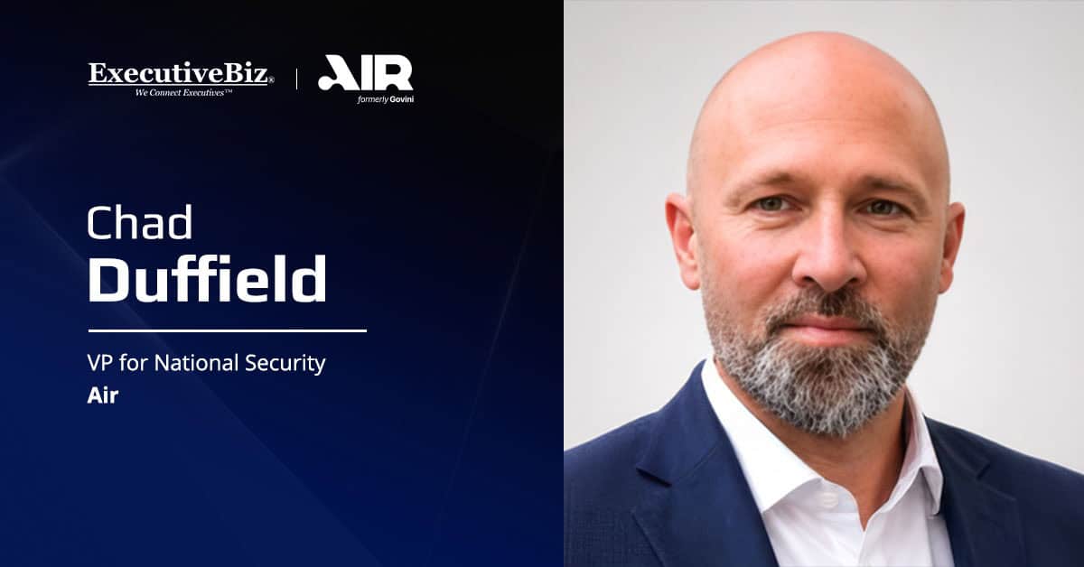 Air’s Chad Duffield on the Tectonic Technological Shift in Global Intelligence Chad Duffield. The Air VP for national security spoke with ExecutiveBiz about OSINT, AI, acquistion and modernization.