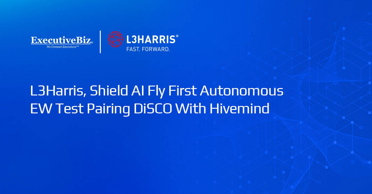 L3Harris, Shield AI Fly First Autonomous EW Test Pairing DiSCO With Hivemind L3Harris logo. L3Harris and Shield AI have flown the first live test pairing DiSCO with Hivemind.