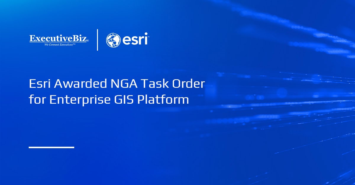 Esri logo. NGA has awarded Esri a $37.1 million sole-source task order to build an enterprise GIS platform.