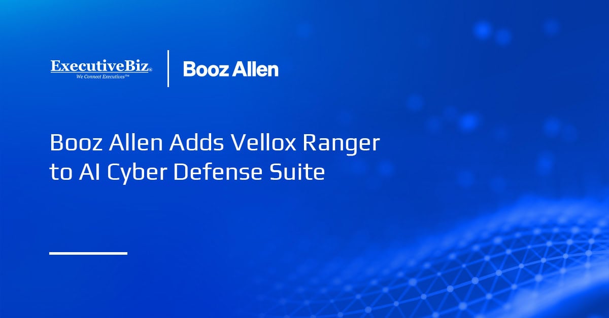 Booz Allen logo. Booz Allen has launched Vellox Ranger, expanding its portfolio of AI-powered cyber defense products.