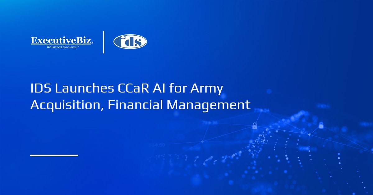 Integrated Data Services logo. IDS has launched CCaR AI for its Army customers to support acquisition and financial teams.