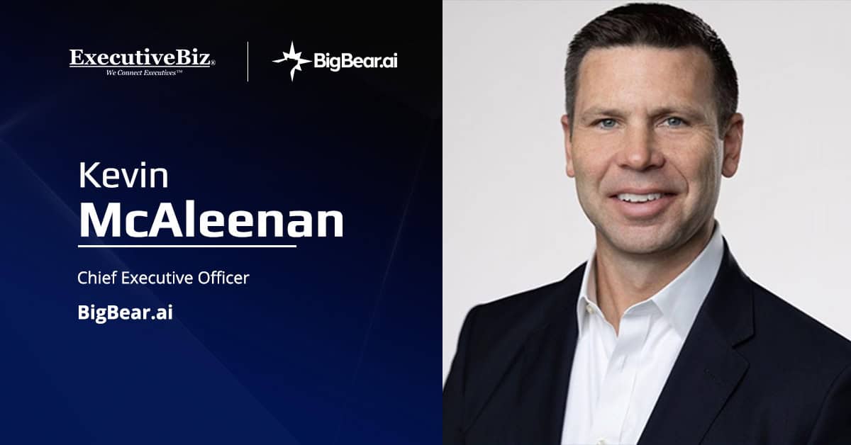 Kevin McAleenan. The CEO of BigBear.ai commented on the expansion of a generative AI platform for DOW missions.