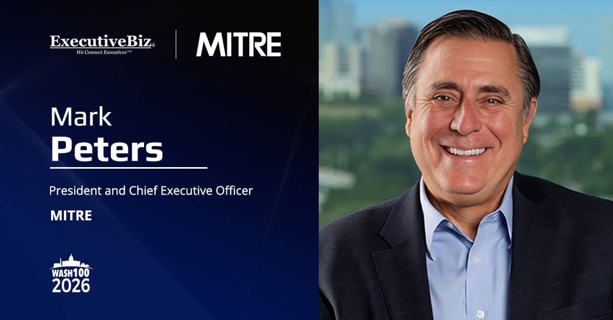 Mark Peters. The MITRE CEO called for realigning science and technology institutions around national missions.