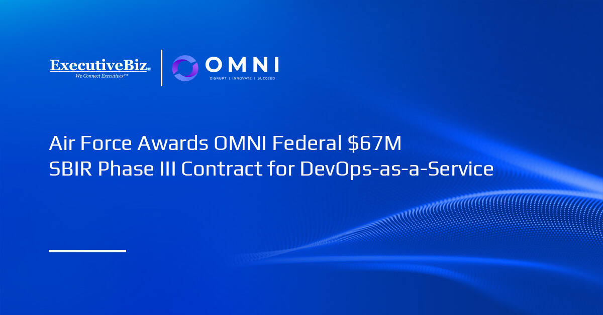 OMNI Federal logo. The U.S. Air Force has awarded OMNI Federal an SBIR Phase III contract to provide DevOps-as-a-service.