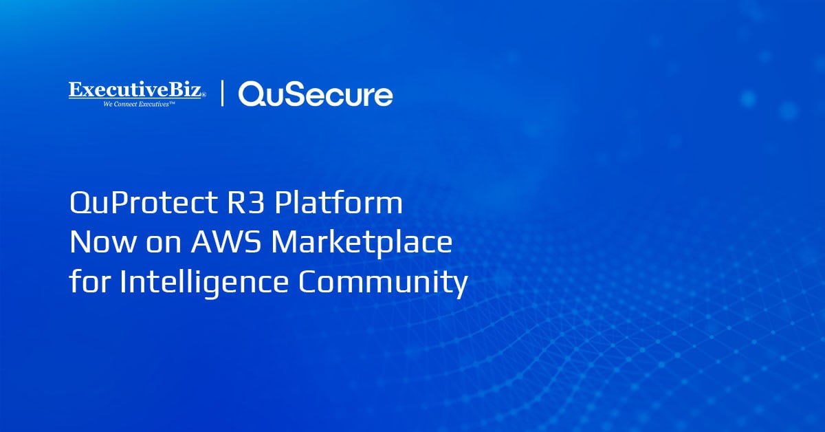 QuSecure logo. QuSecure has listed its QuProtect R3 platform on the AWS Marketplace for U.S. Intelligence Community.