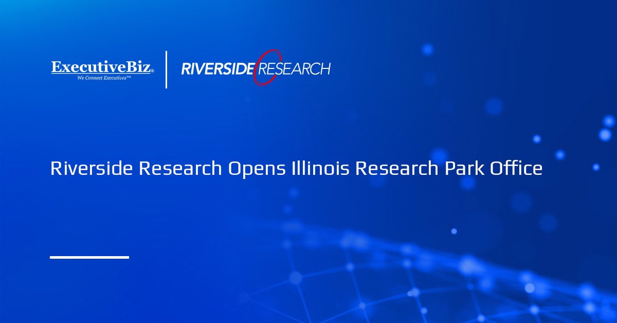 Riverside Research logo. The company has opened a 2,800-square-foot office in the University of Illinois Research Park.