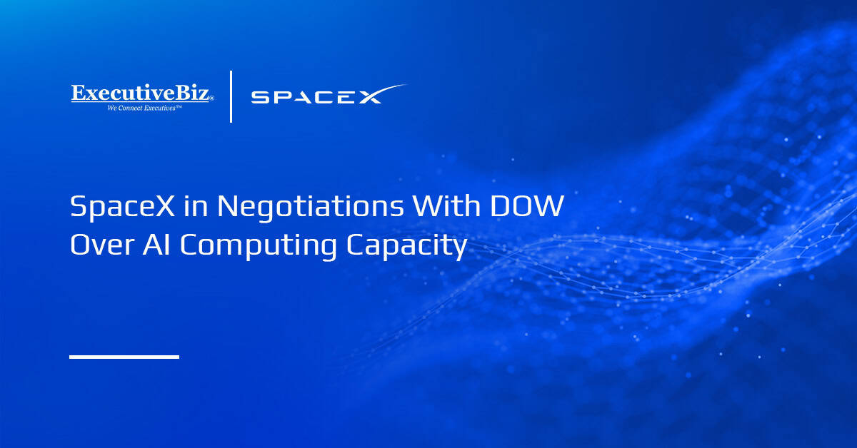 SpaceX in Negotiations With DOW Over AI Computing Capacity SpaceX logo. SpaceX is in talks with DOW to provide data center capacity for running AI models.