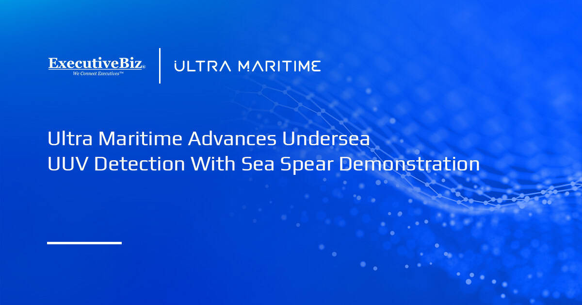 Ultra Maritime logo. Ultra Maritime demonstrated the Sea Spear Sonar System during the U.S. Navy's Lanternfish exercise.