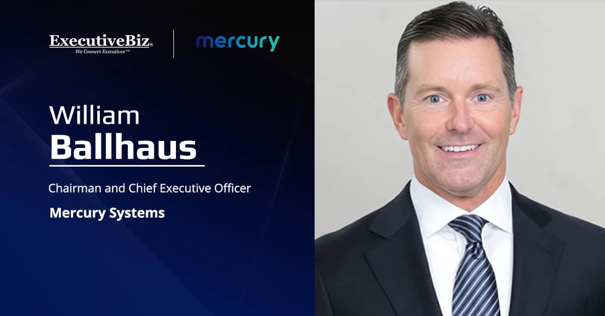 William Ballhaus. The Mercury Systems CEO commented on the company's factory automation partnership with Palantir.