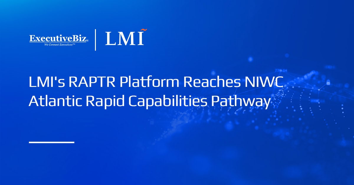 LMI logo. LMI's RAPTR modeling and simulation platform is now available through the RCC CSO at NIWC Atlantic.