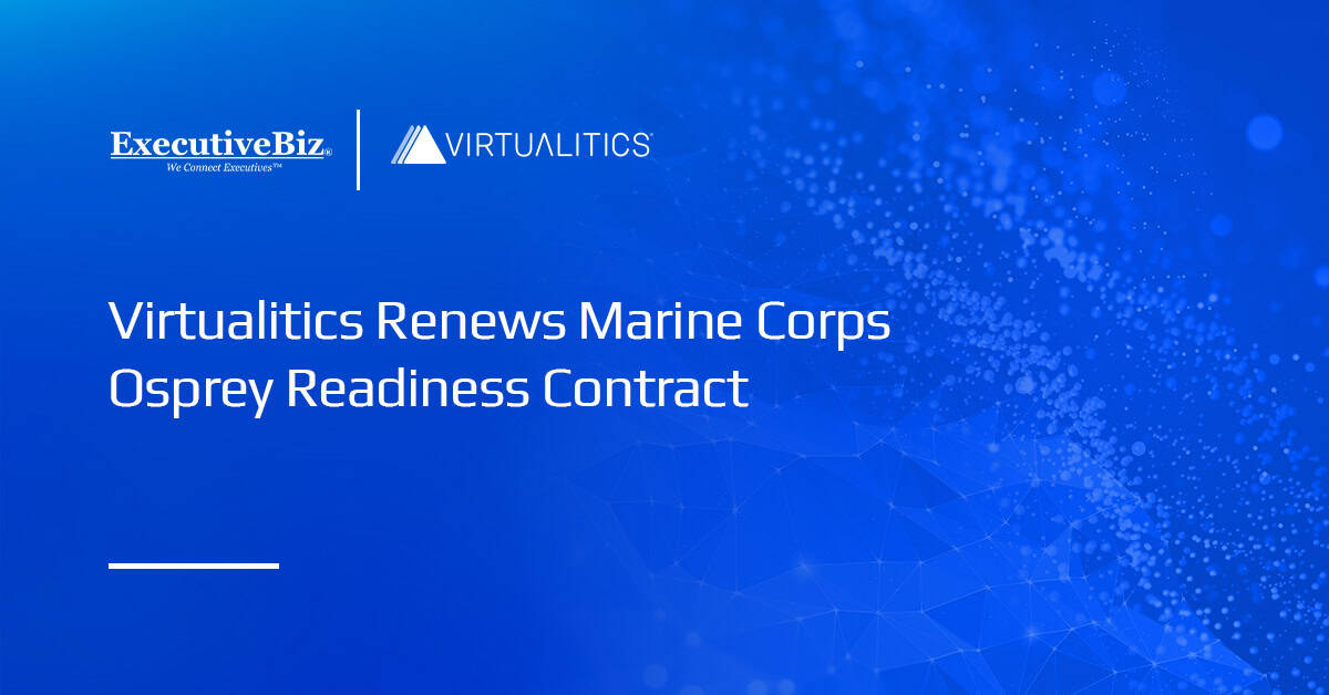 Virtualitics Renews Marine Corps Osprey Readiness Contract Virtualitics Renews Marine Corps Osprey Readiness Contract